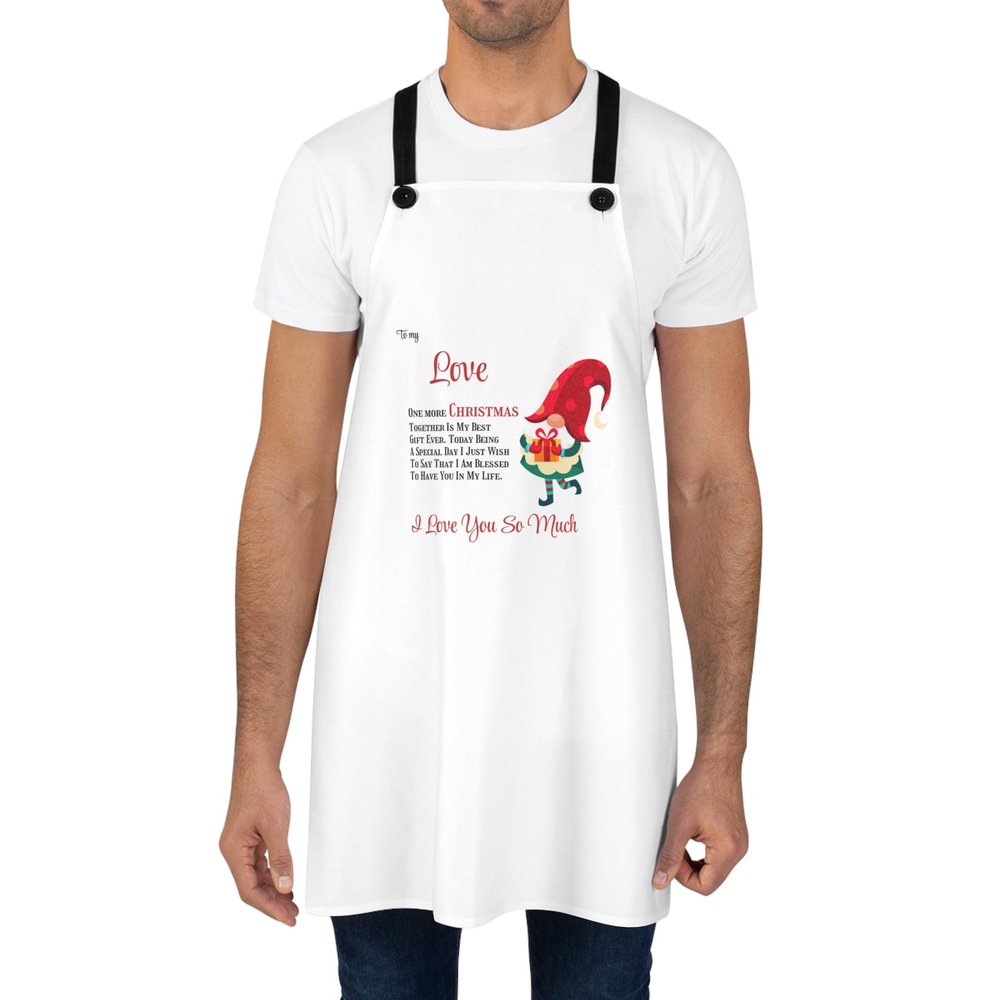 Apron Merry Christmas to my Love by Printify