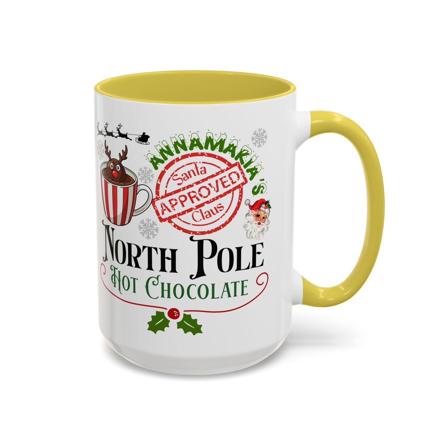 North Pole Hot Chocolate Mug — Santa Approved Holiday Coffee Cup (11oz/15oz) by Printify