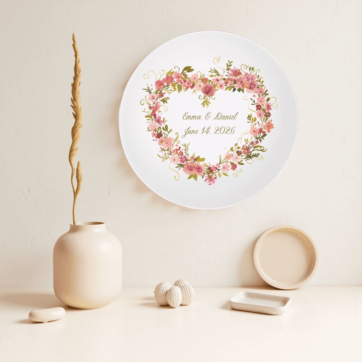 Decorative Plate Personalized, couple wedding gift JewelryLuxeUS.Shop