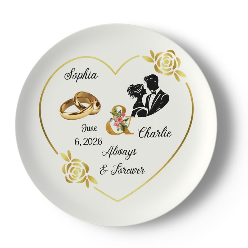 China Plates Wedding personalized with names Contrado