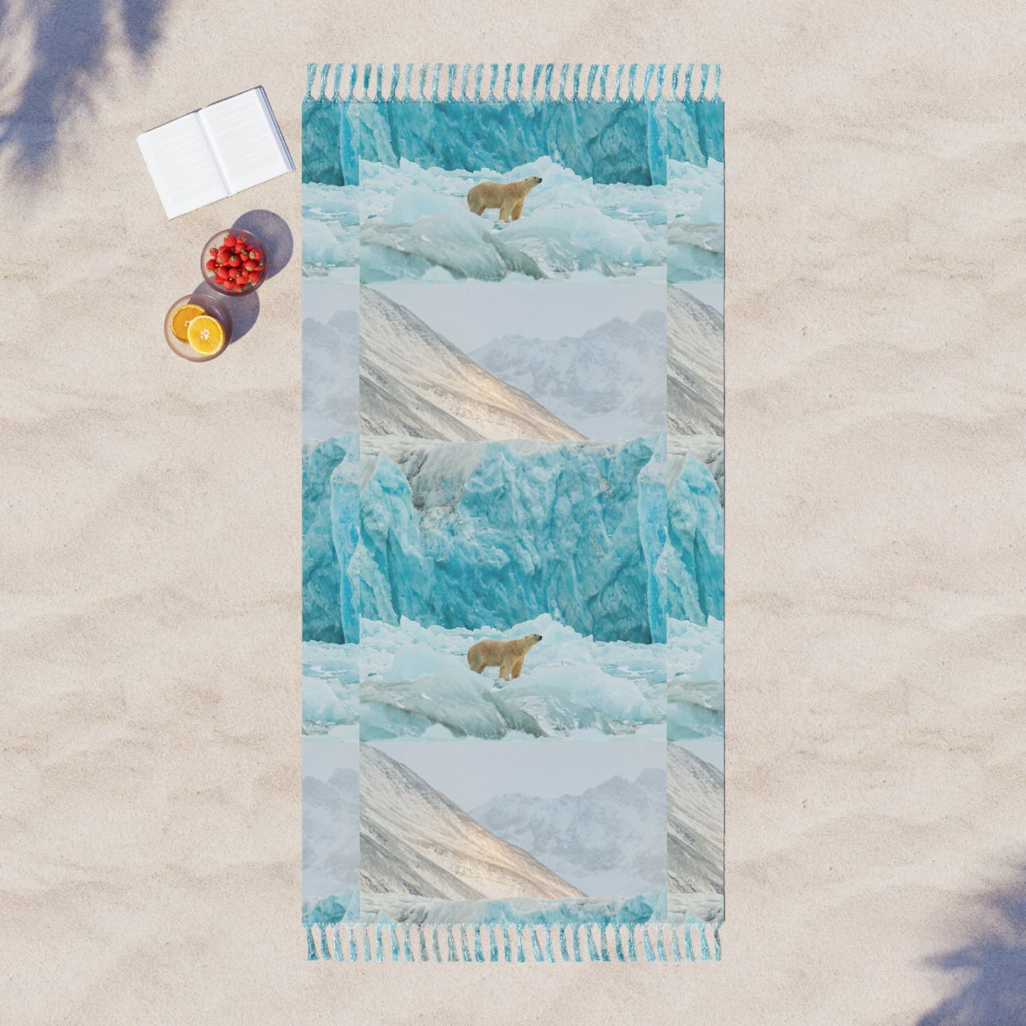 Boho Beach Cloth Towel Polar Bear decoration by Printify