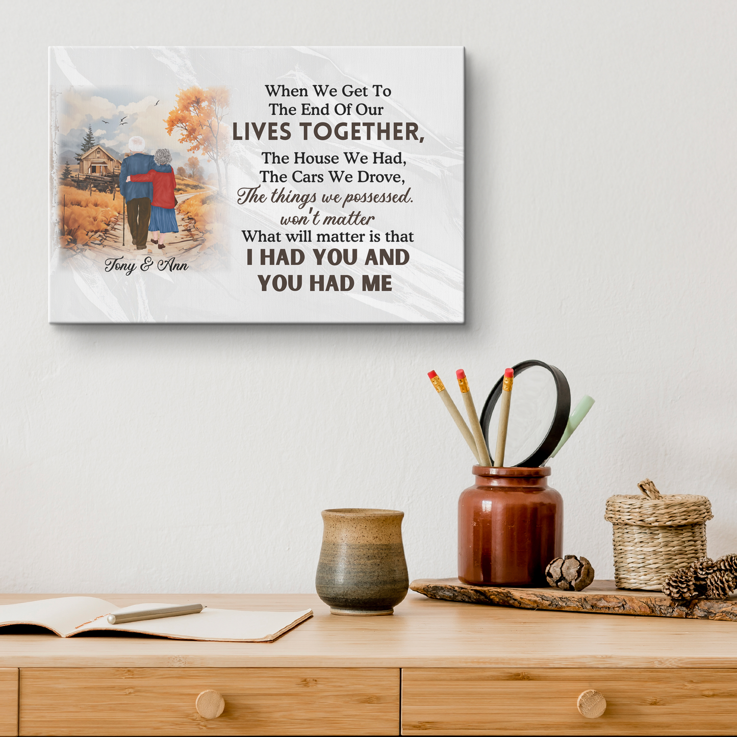 Canvas Wall Art When we grow old together by teelaunch