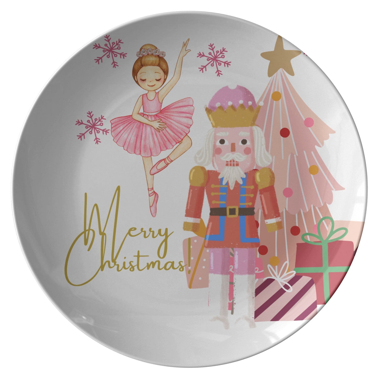 Christmas Plate Nutcrackers, Gift for Cooker, Gift for Baker, ChristmPRODUCT INFORMATION10" dinner plate manufactured from revolutionary polymer that is:
Microwave Safe
Oven Safe (250° up to 1 hour)
Dishwasher Safe
CPSC-Certified
FDAChristmasLoving.Shop