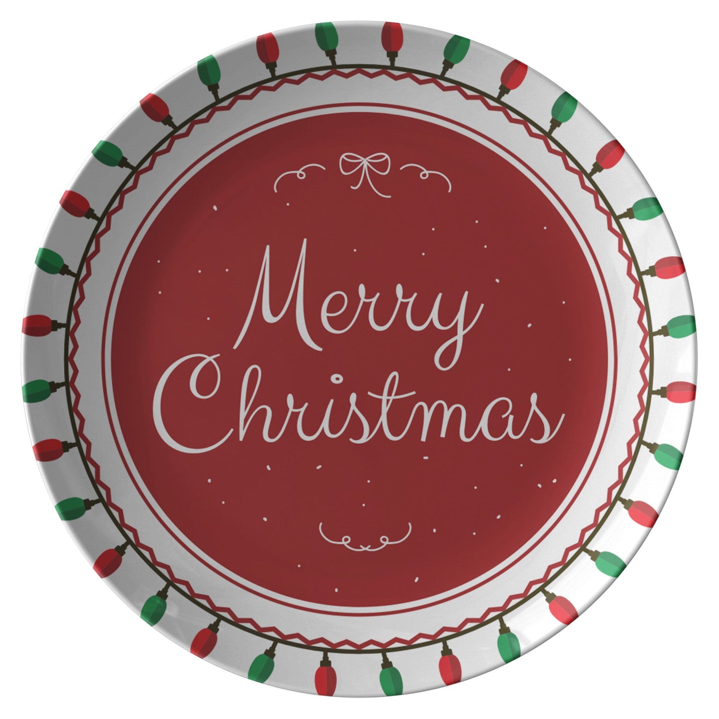 Merry Christmas Plate, Holiday Dinnerware, Christmas Table Decor, Festive Serving Dish, Holiday Party Gift by teelaunch