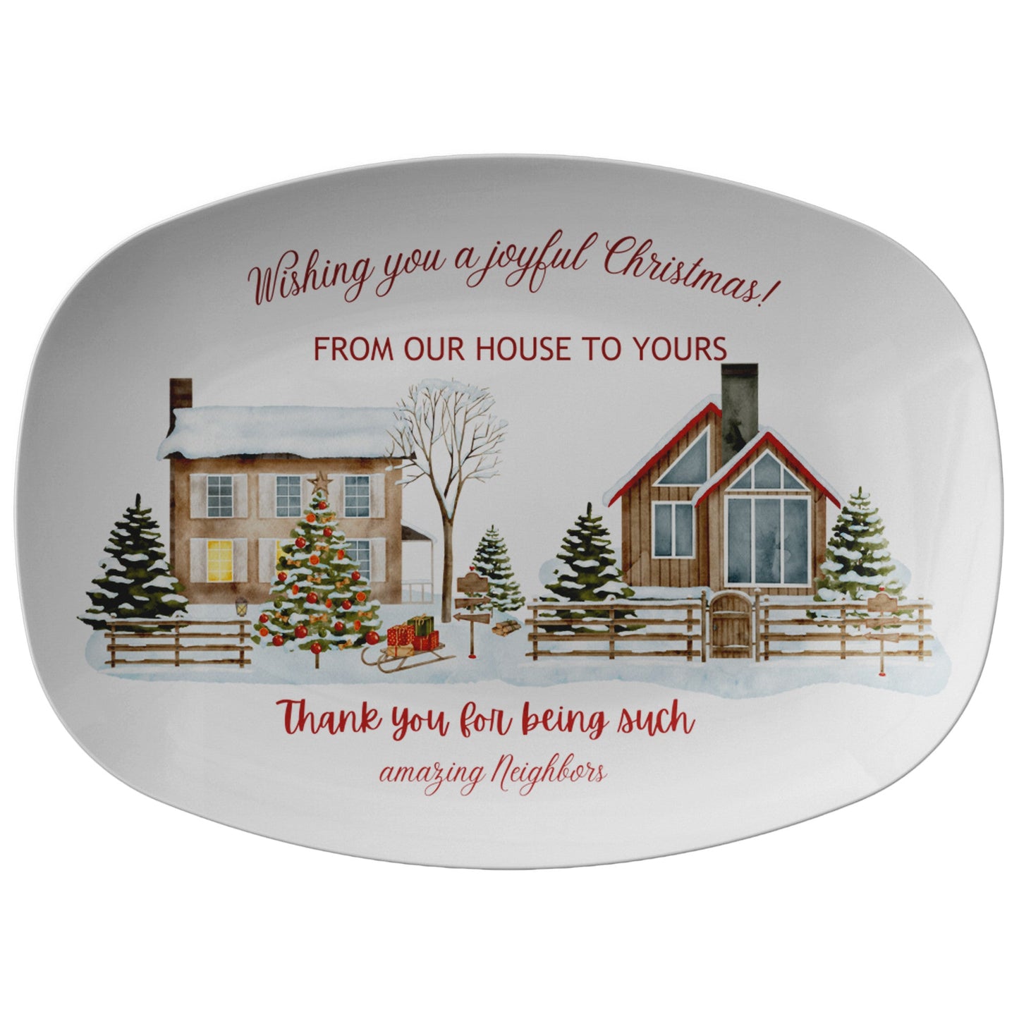 Platter Merry Christmas, Christmas gift, Table decoration, Christmas TMeet your new go-to serving platter! This awesome 10x14" platter is built for everyday use and those "I need to feed a crowd!" moments.
Imagine this: You've whipped ChristmasLoving.Shop