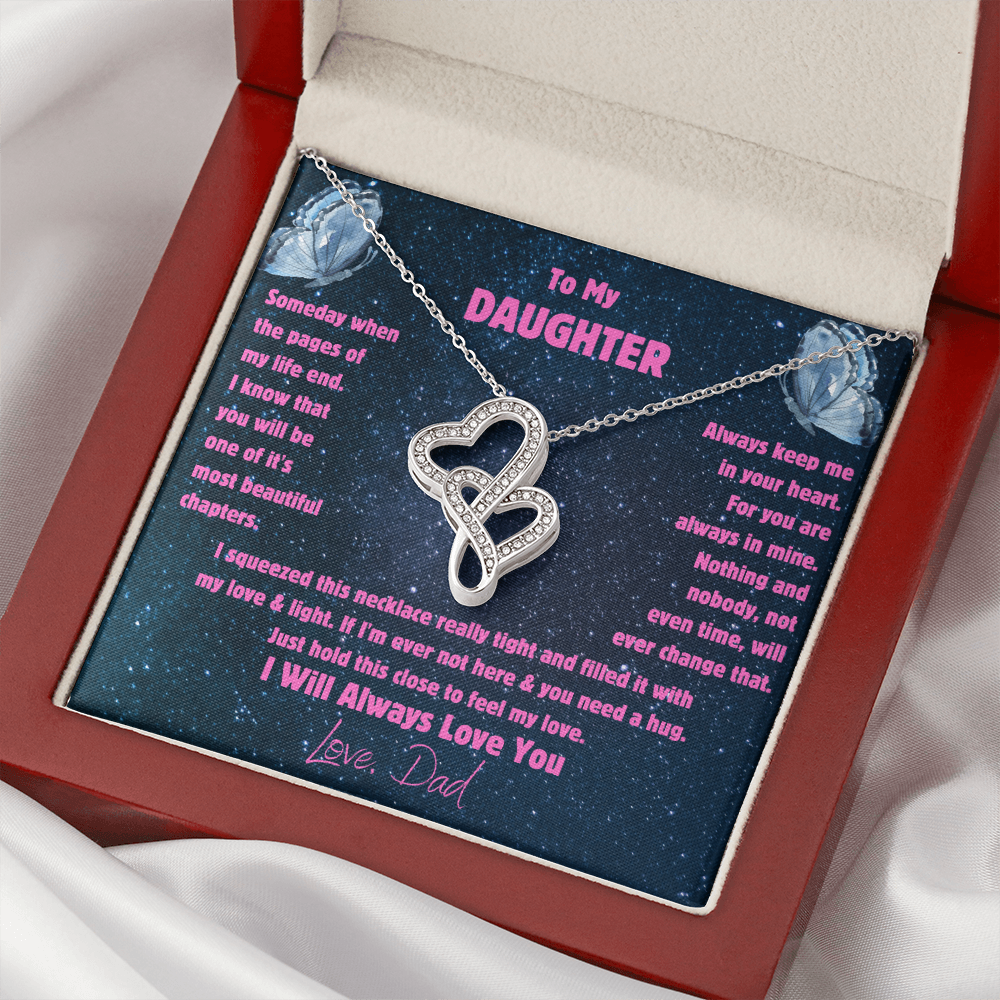 Heart-to-Heart Pendant Necklace To my Daughter, Love Dad ShineOn Fulfillment