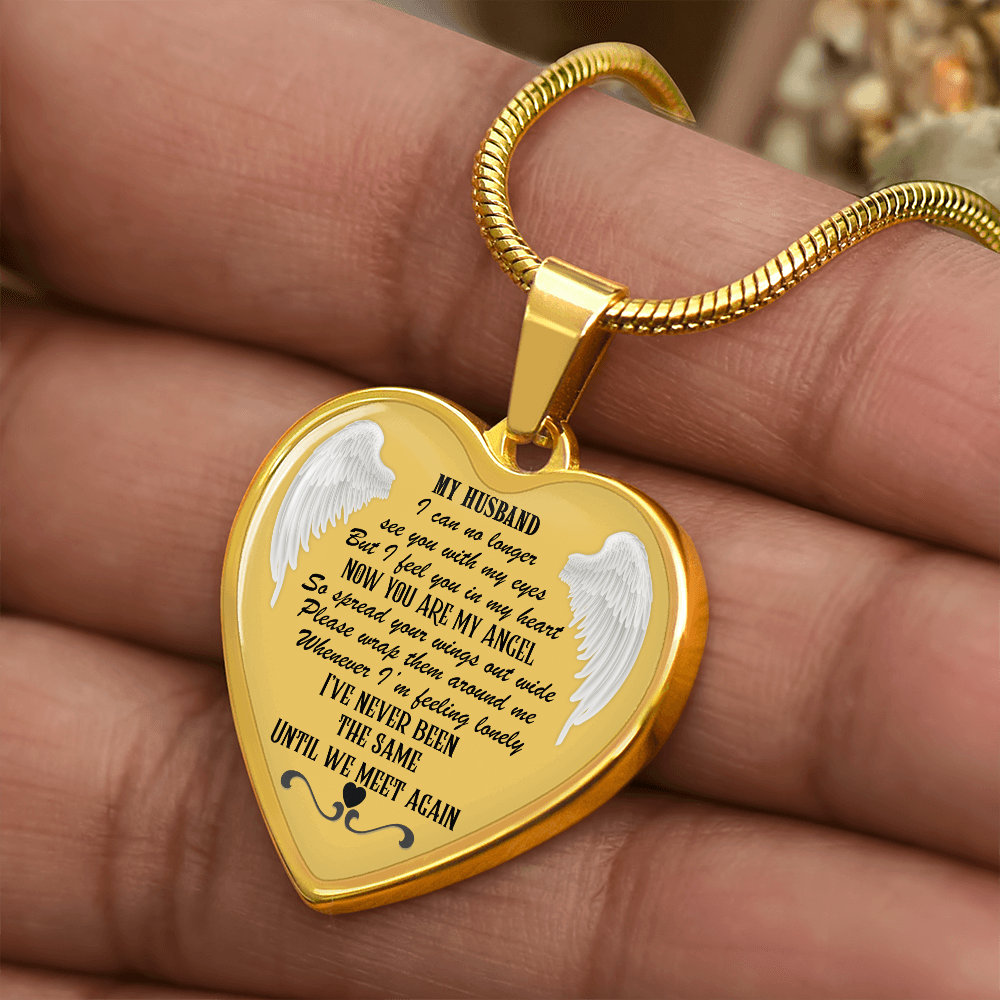 Luxury Heart Necklace for Husband Memorial ShineOn Fulfillment
