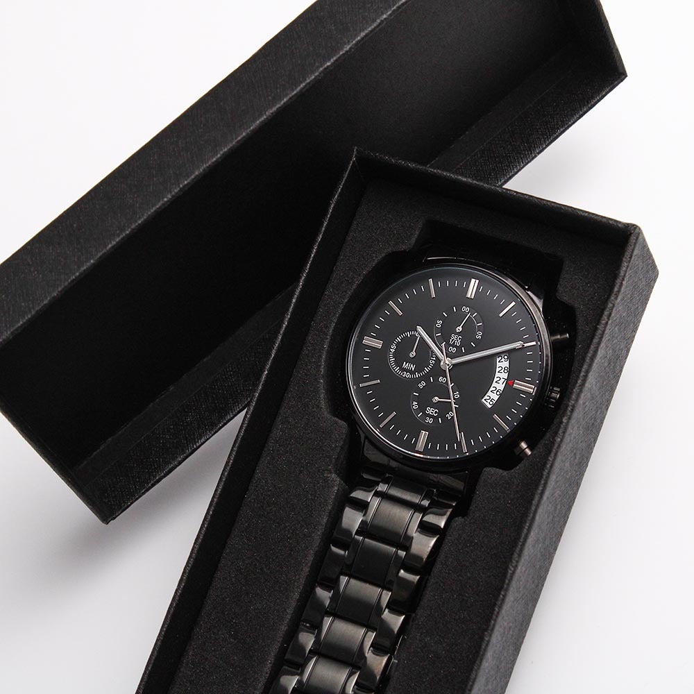 Custom Engraved Watch for Men, Personalized Gift with Message on Back, Anniversary Gift for Husband, Groom, Dad | Wedding, Birthday Keepsake ShineOn Fulfillment