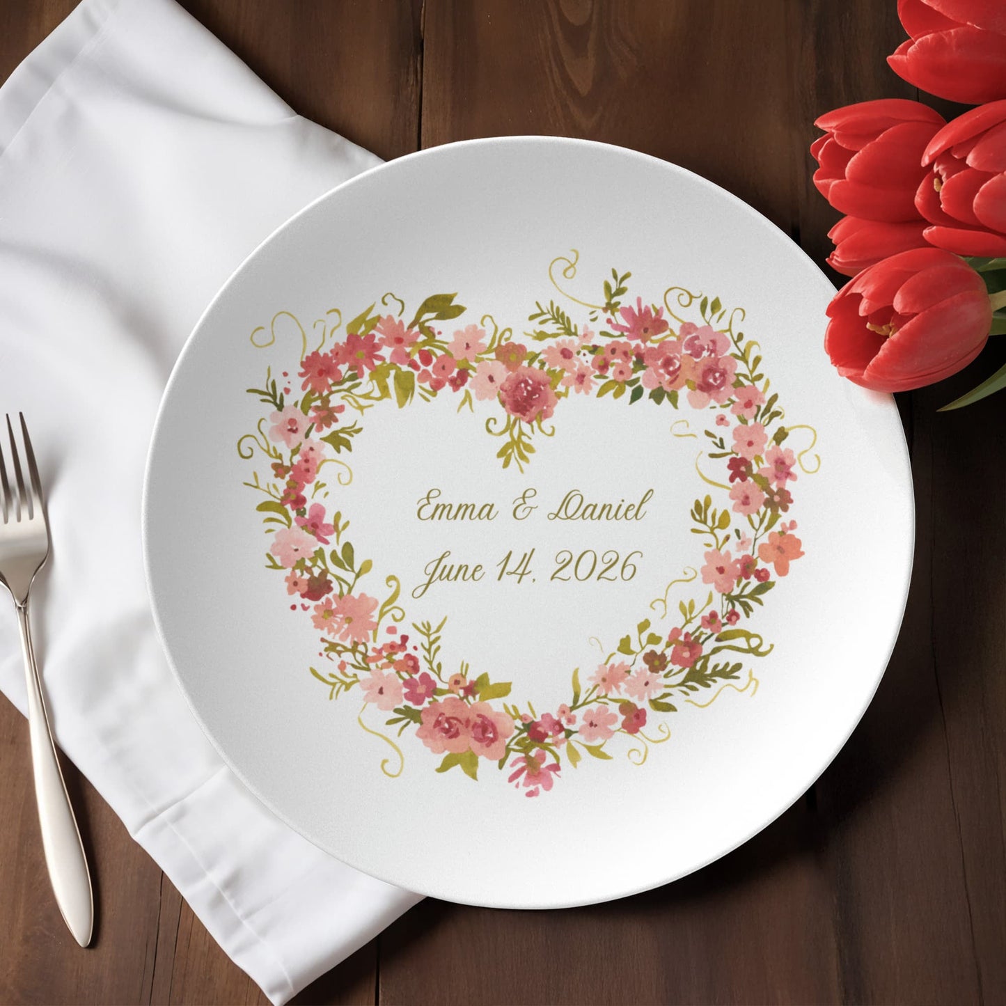 Personalized wedding or anniversary plate ShineOn Fulfillment