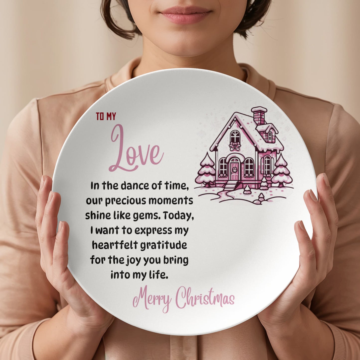 10” Plate To my Love Merry Christmas by ShineOn Fulfillment
