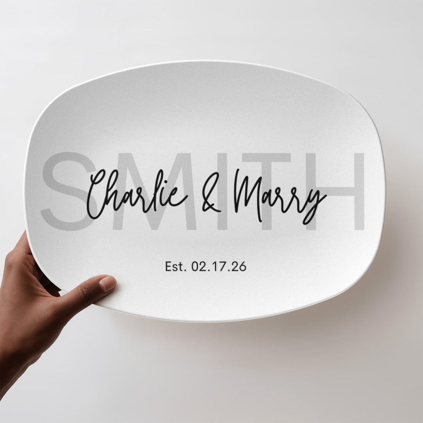 Personalized Couple Name Anniversary Platter ShineOn Fulfillment