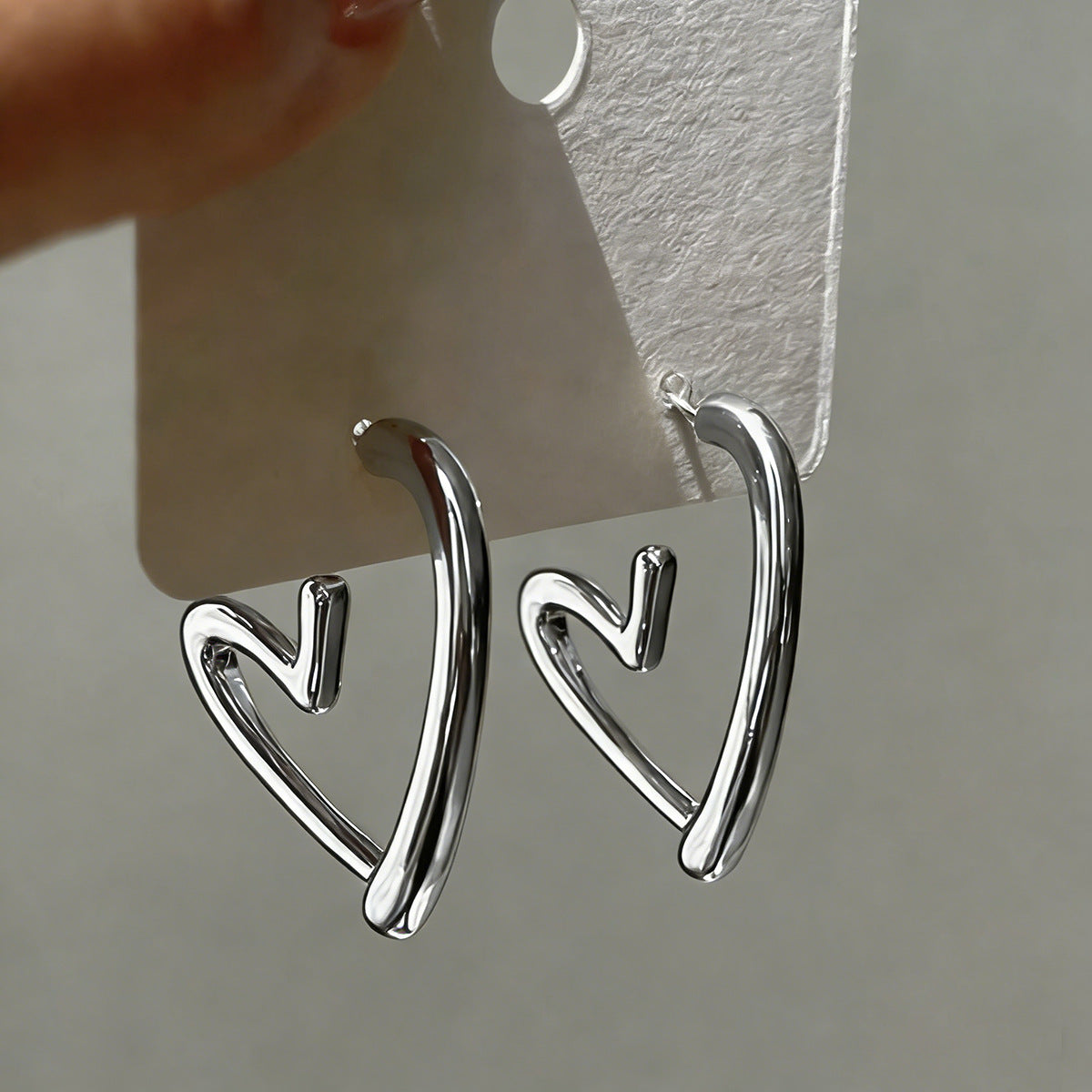 Simple Heart-shaped Earrings For Women JewelryLuxeUS.store