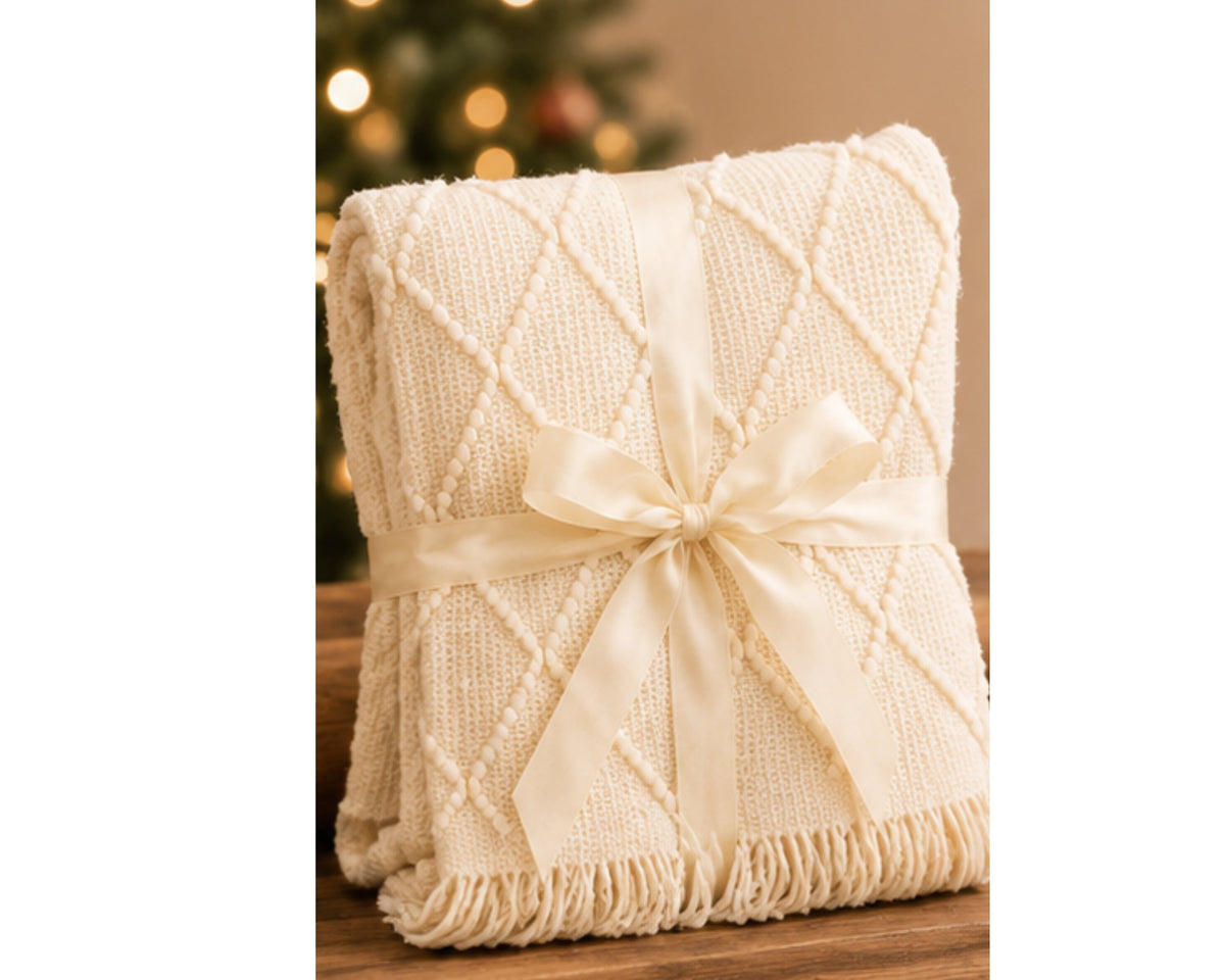 Holiday Baking Gift Set – Cozy Christmas Gift Box with Candle, Blanket & Baking Tools JewelryLuxeUS.Shop