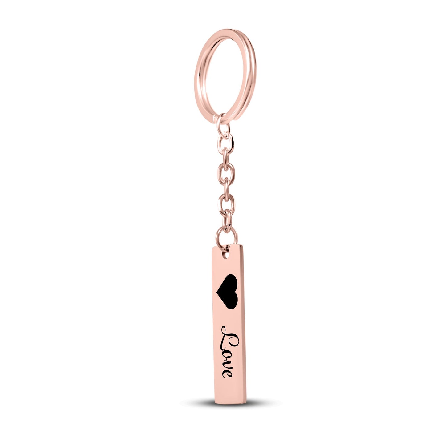 Personalized Vertical Bar Love Keychain – Custom Engraved Gift for Couples by OwnPrint