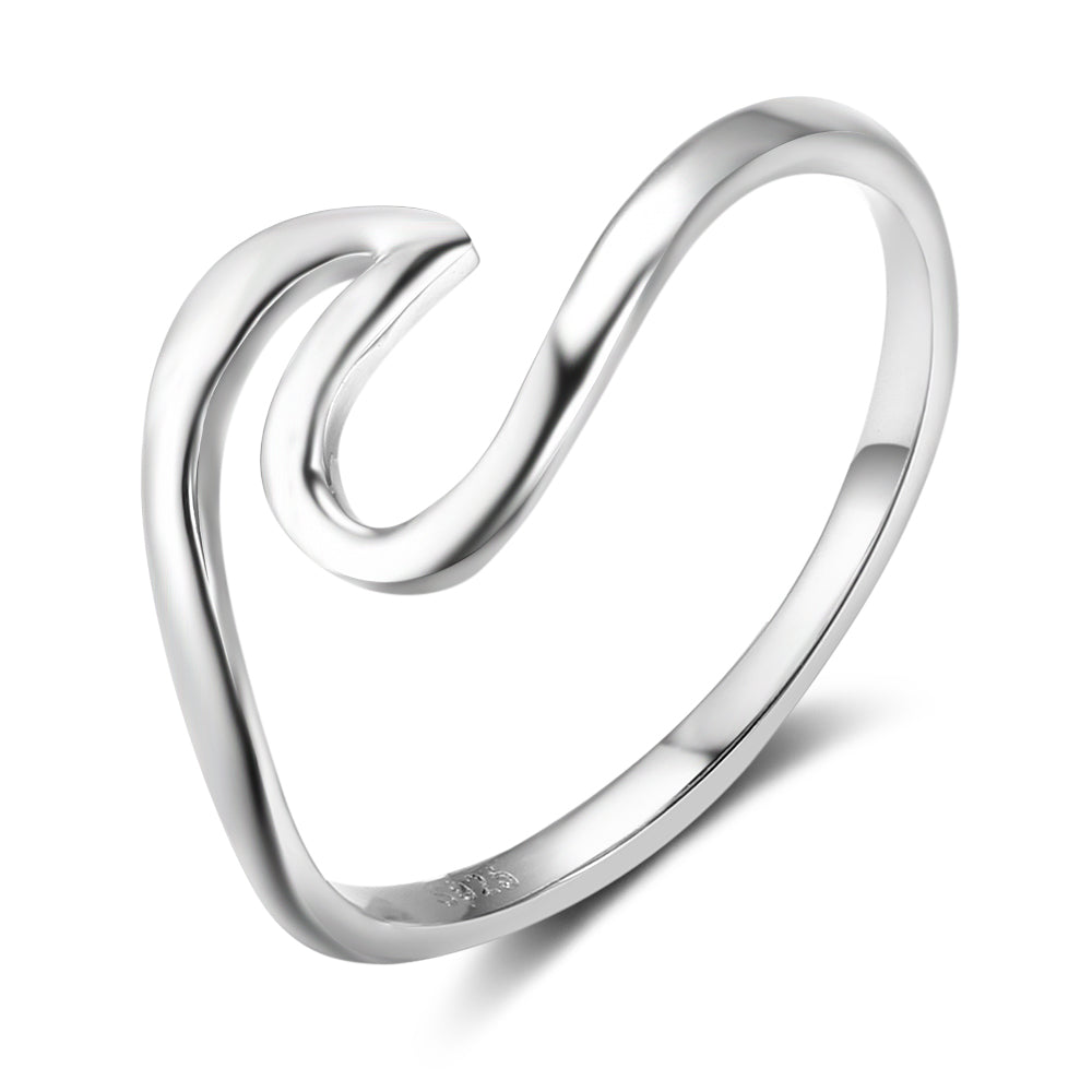 Fashion Wave 925 Sterling Silver Ring by cmoffer