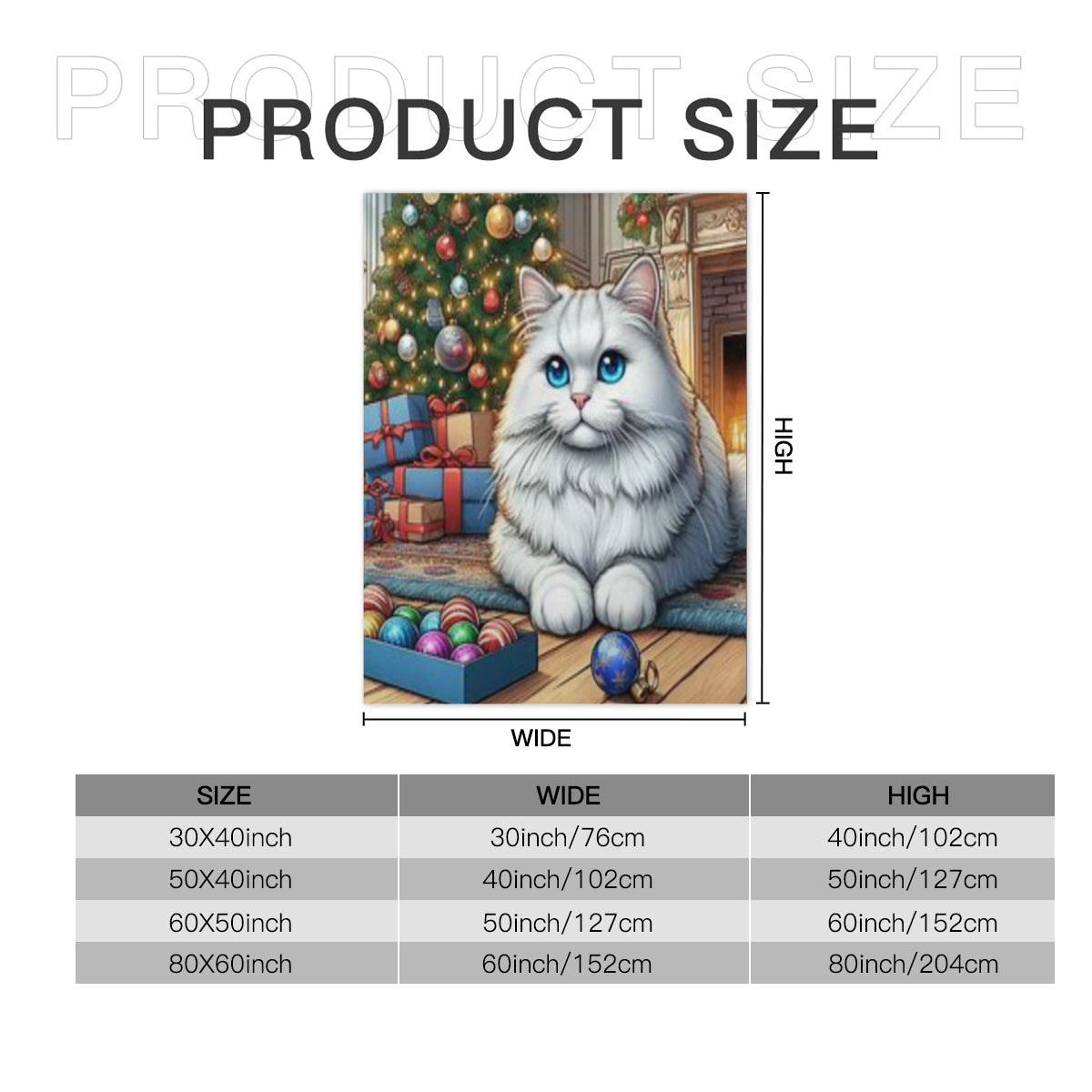 Sherpa Blanket (Vertical Version) | Polyester (Imitation Wool) - wh cat ch1 by ChristmasLoving.Shop