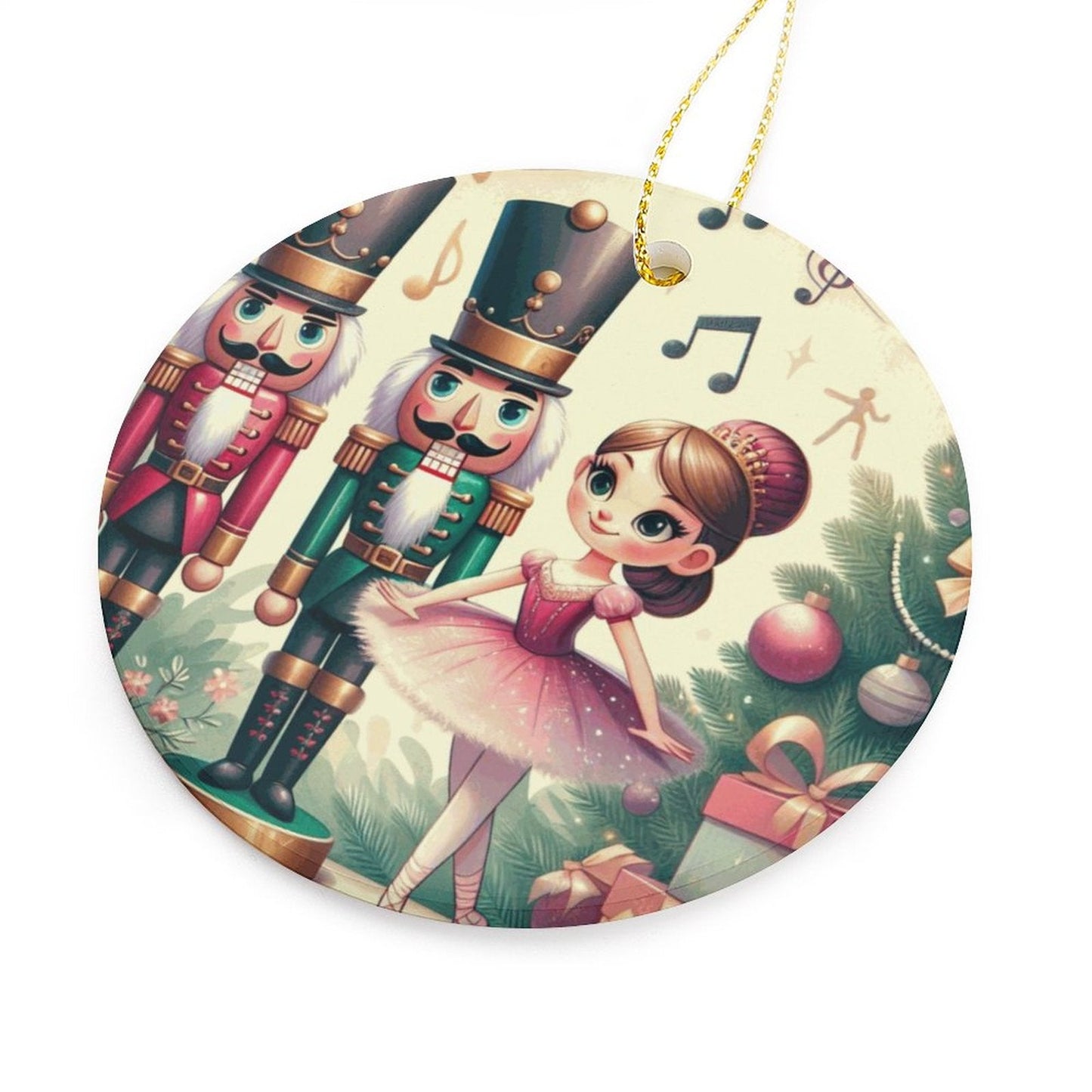Round Ceramic Christmas Decorations by SALE-Personal Design