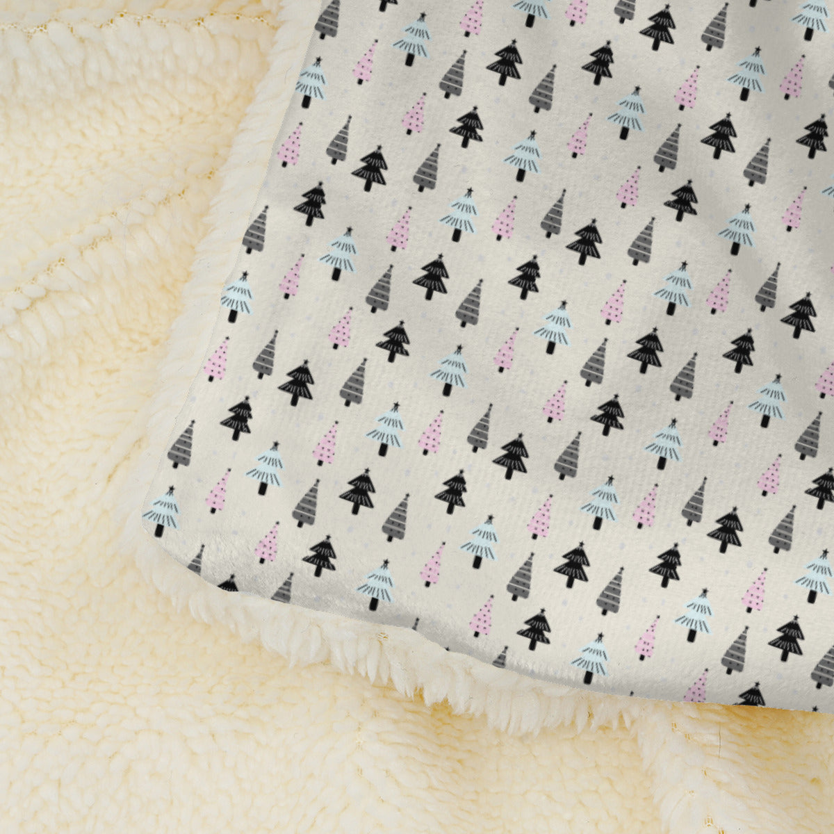 Single-Sided Printed Double-Layer Premium Blanket | 410GSM Long Pile Coral Fleece - pattern Christmas by ChristmasLoving.Shop