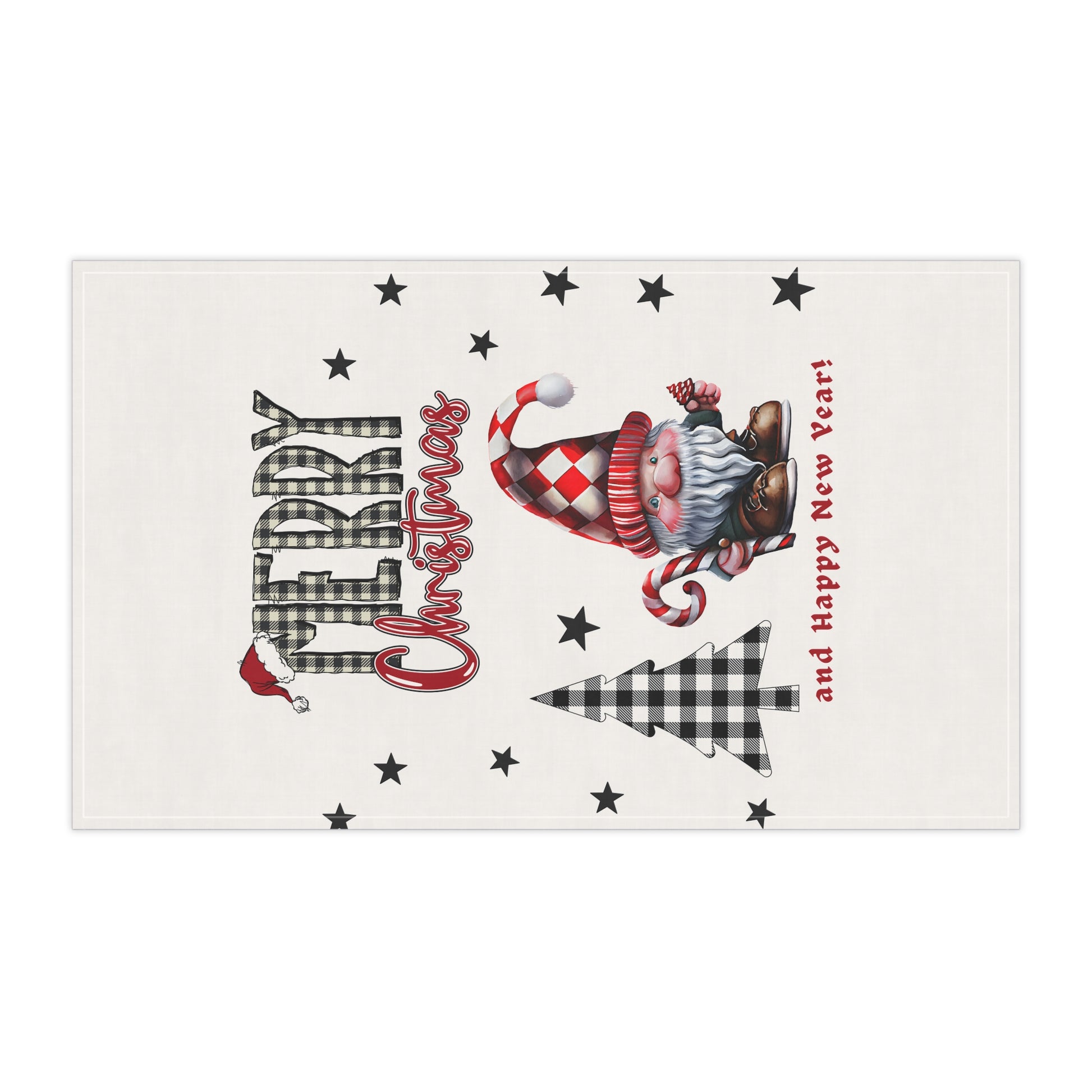 Christmas Tea Towel — Festive Kitchen Dish Towel, Holiday Hostess Gift by Printify