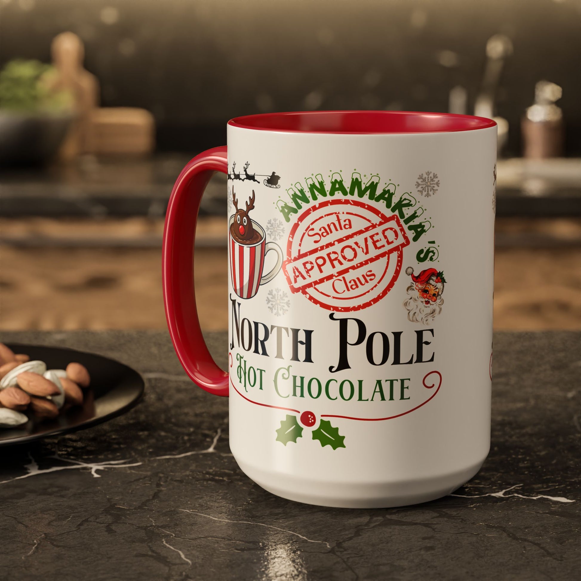 North Pole Hot Chocolate Mug — Santa Approved Holiday Coffee Cup (11oz/15oz) by Printify
