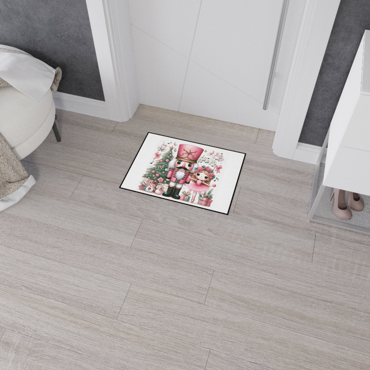 Nutcracker Floor Mat — Heavy Duty Holiday Rug by Printify