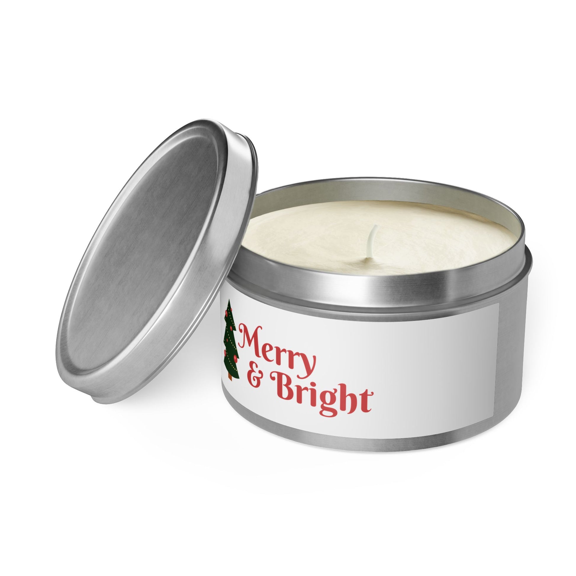 Tin Candles Merry and Bright by Printify