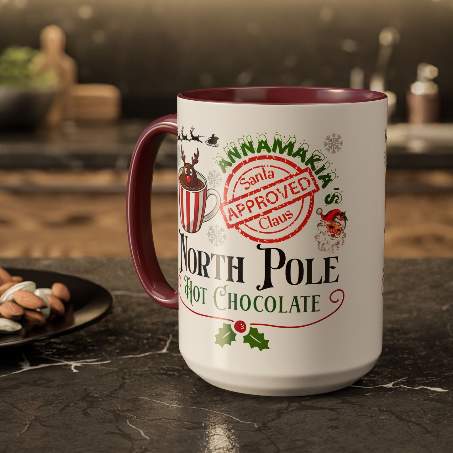 North Pole Hot Chocolate Mug — Santa Approved Holiday Coffee Cup (11oz/15oz) by Printify