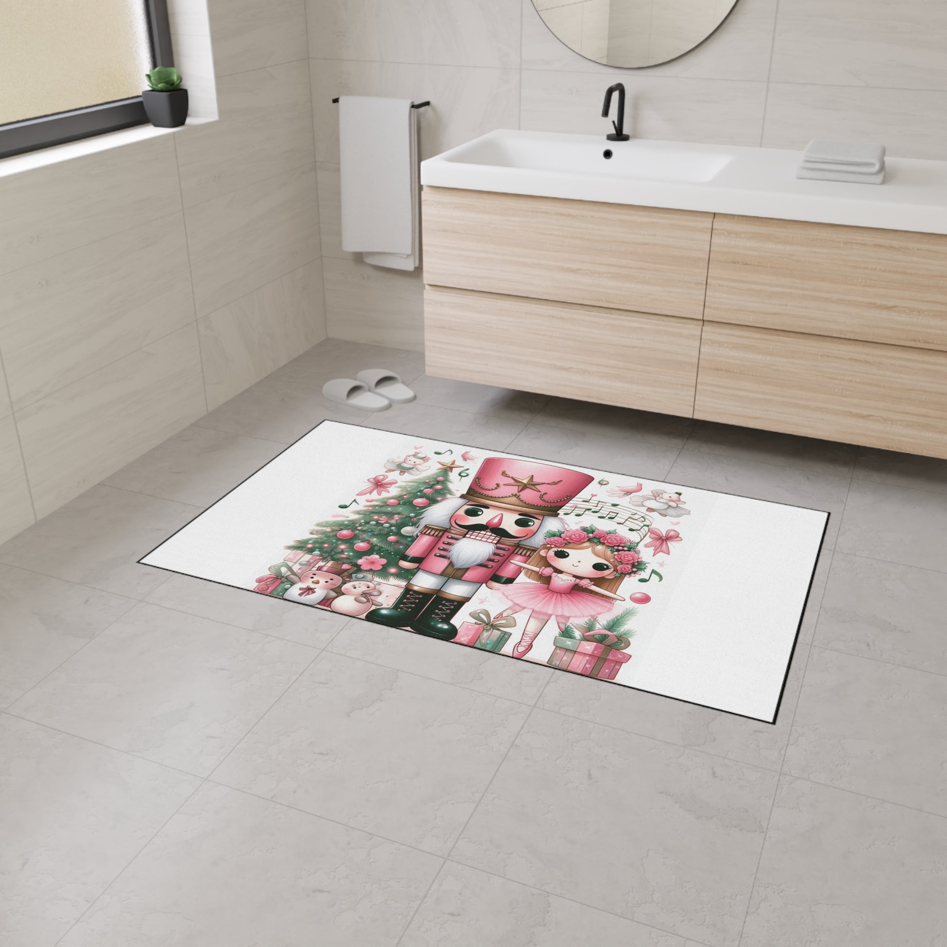 Nutcracker Floor Mat — Heavy Duty Holiday Rug by Printify