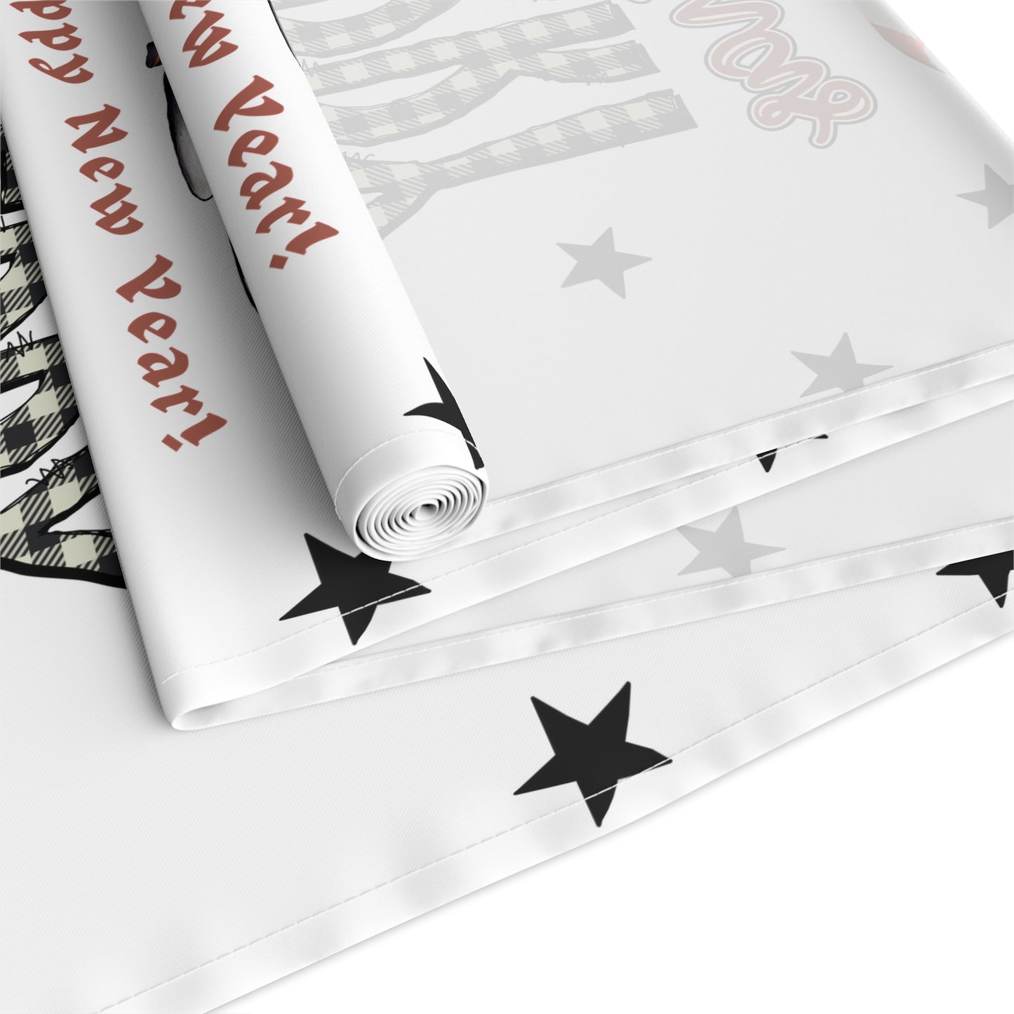 Christmas Table Runner, Festive Holiday Decor, Merry Christmas Cotton Poly Runner, Xmas Dining Table Decoration, Christmas Party Supplies by Printify