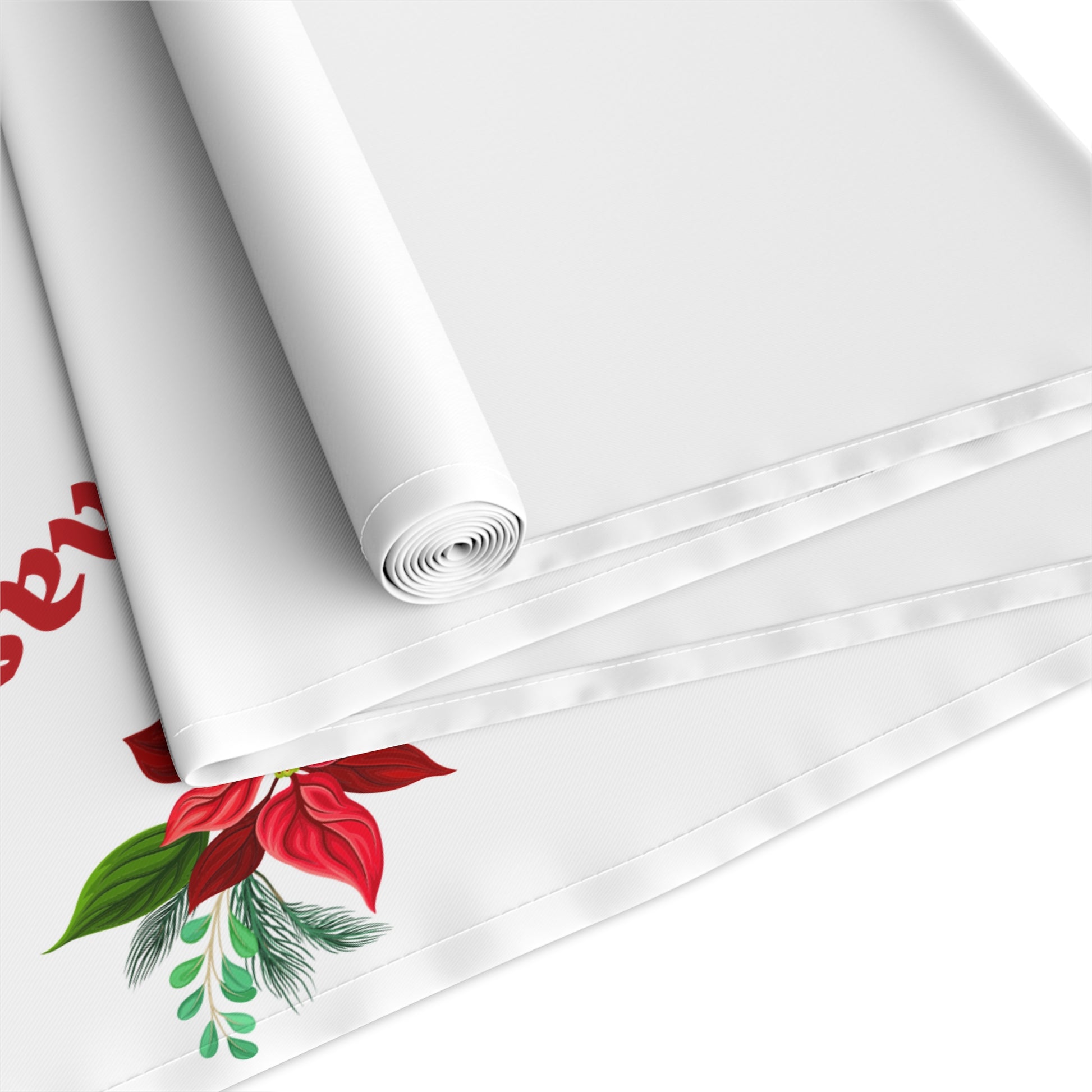 Table Runner, Holiday Table Decor, Festive Cheer Cotton, Polyester, Christmas Dining Room Decor, Seasonal Table Linens, Thanksgiving Hostess by Printify