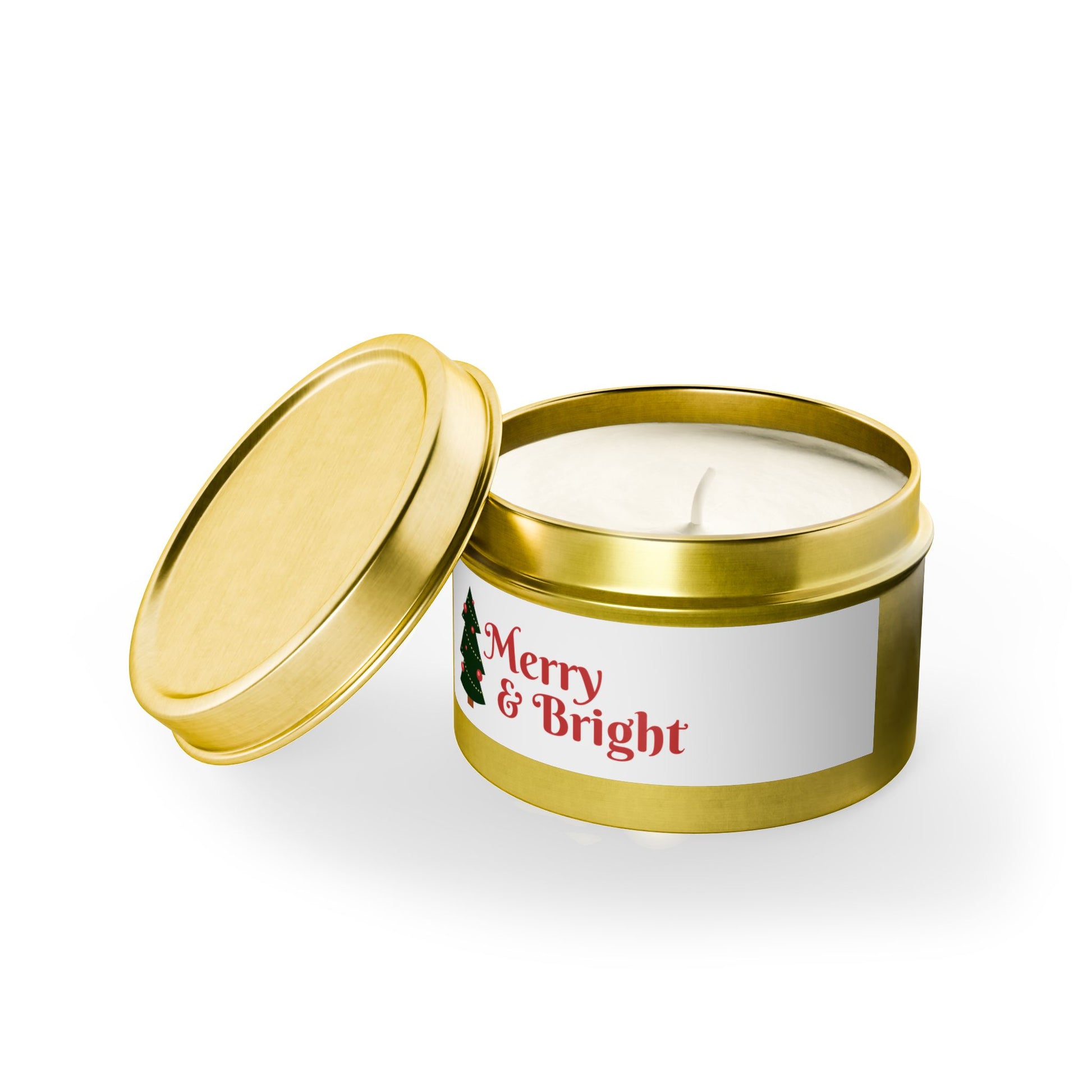 Tin Candles Merry and Bright by Printify