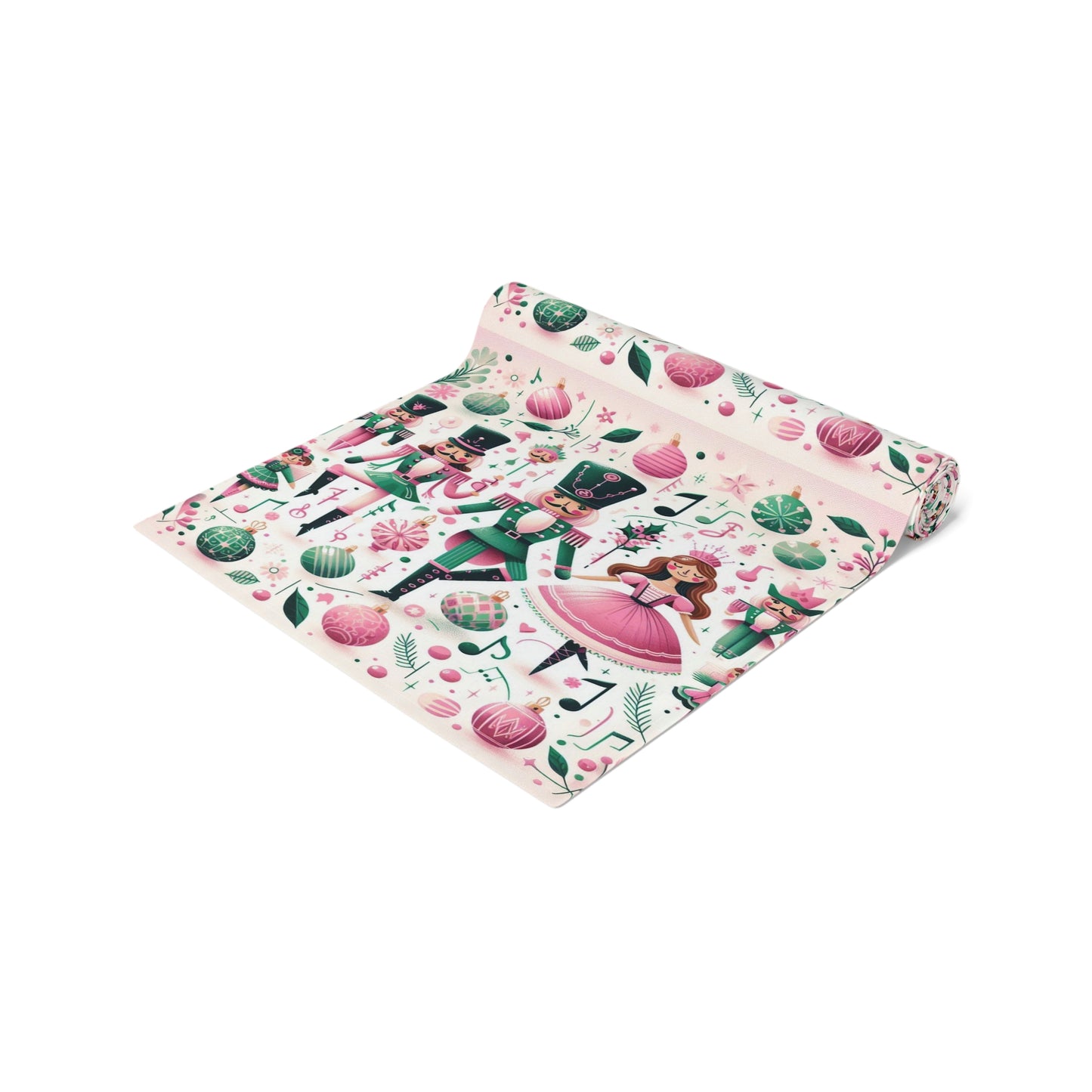 Christmas Table Runner, Holiday Dining Decor, Festive Kitchen Linens, Nutcracker Ballet Centerpiece, Xmas Home Textiles by Printify