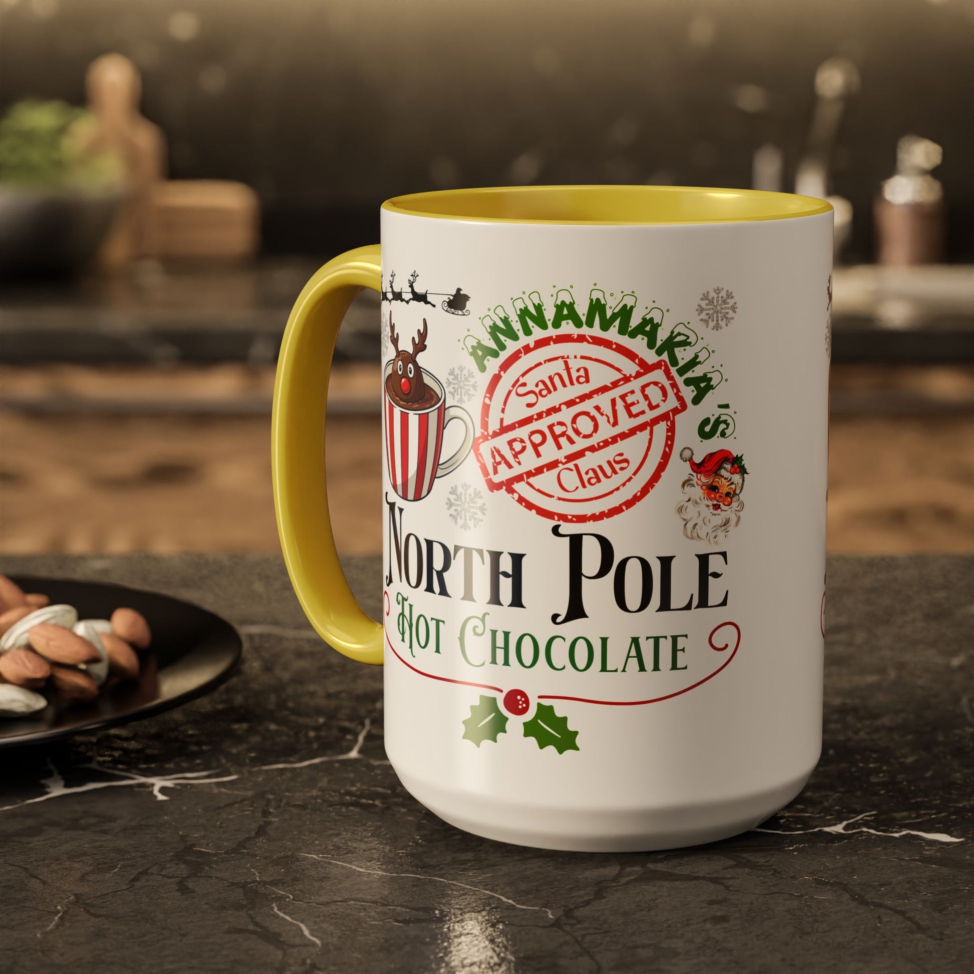 North Pole Hot Chocolate Mug — Santa Approved Holiday Coffee Cup (11oz/15oz) by Printify