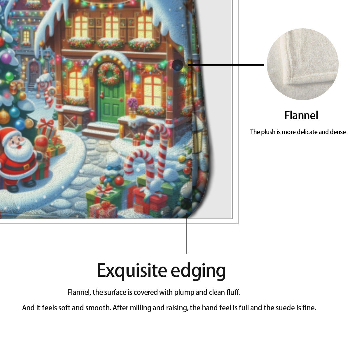 Two-piece L multifunctional kitchen mat Christmas House rug by ChristmasLoving.Shop