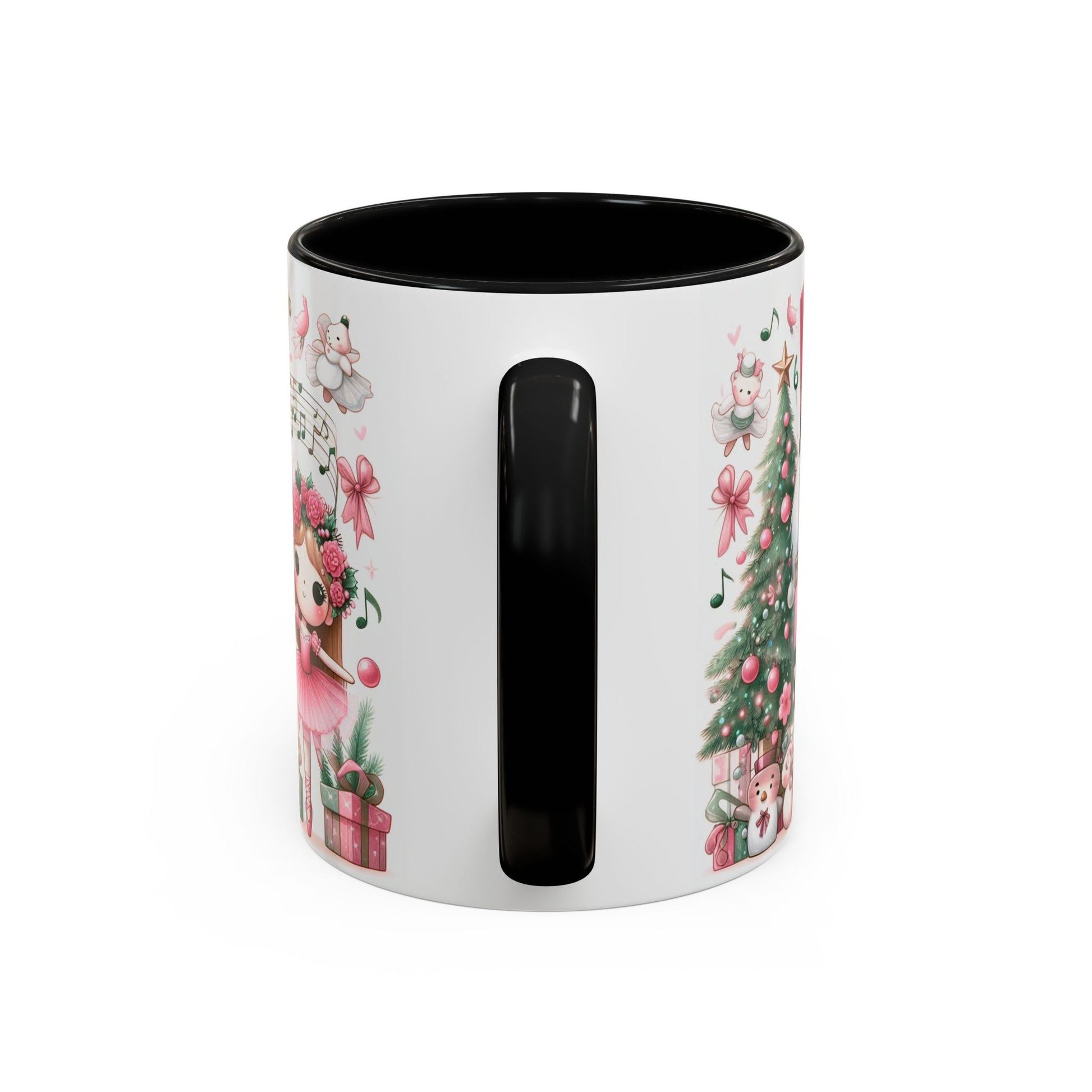 Coffee Mug, Nutcracker Pink Christmas Decoration, Festive Holiday Tea Cup, Unique Ceramic Drinkware, Kitchen Home Decor by Printify