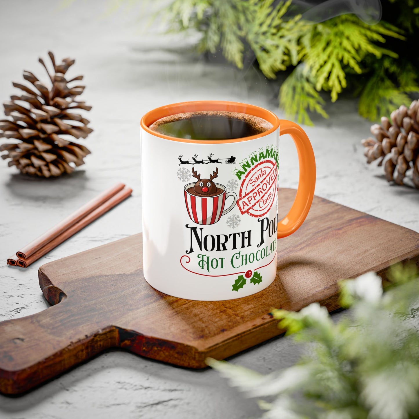 North Pole Hot Chocolate Mug — Santa Approved Holiday Coffee Cup (11oz/15oz) by Printify