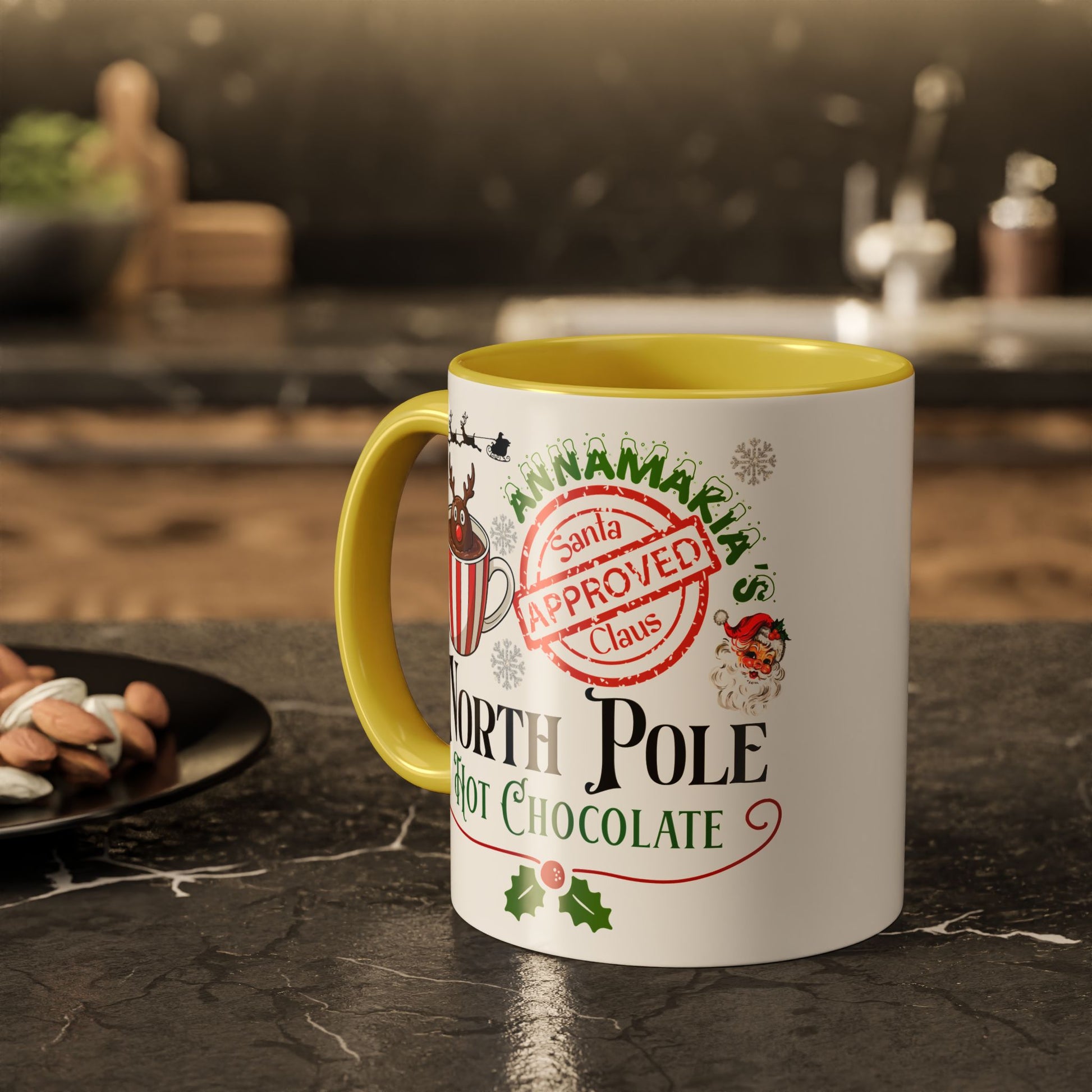 North Pole Hot Chocolate Mug — Santa Approved Holiday Coffee Cup (11oz/15oz) by Printify
