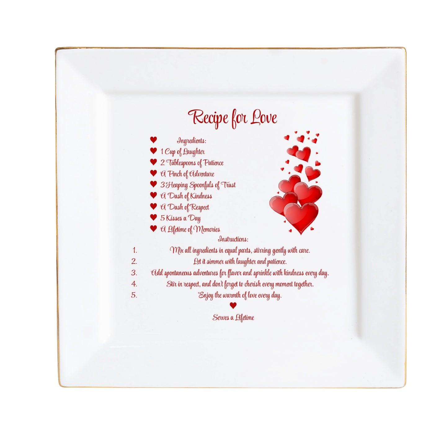 Ceramic Square Plates, Weddings Day Appetizers, Personalized Dinner Decor, Romantic Custom Plates, Table Setting Gift by popcustoms