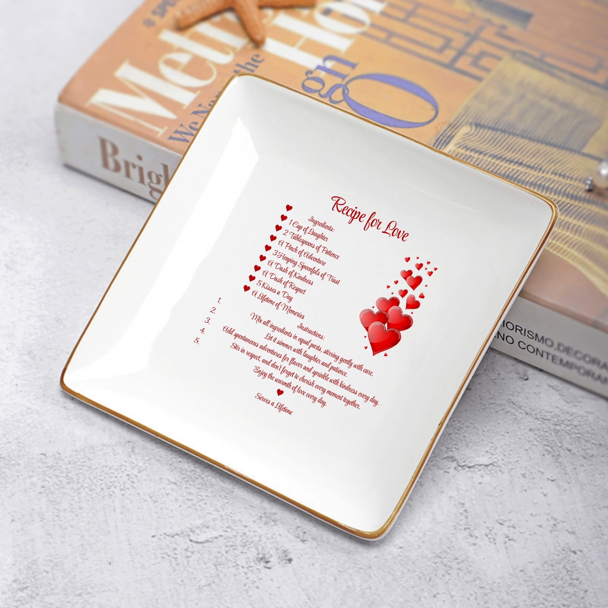 Ceramic Square Plates, Weddings Day Appetizers, Personalized Dinner Decor, Romantic Custom Plates, Table Setting Gift by popcustoms