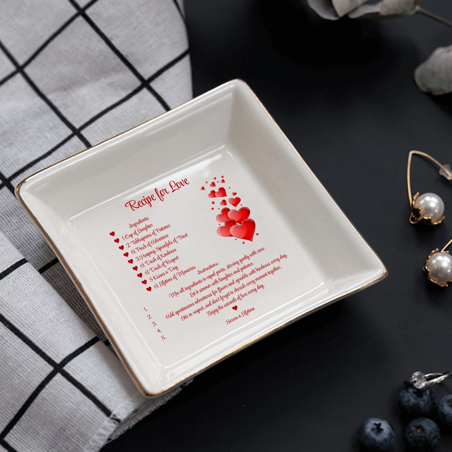 Ceramic Square Plates, Weddings Day Appetizers, Personalized Dinner Decor, Romantic Custom Plates, Table Setting Gift by popcustoms