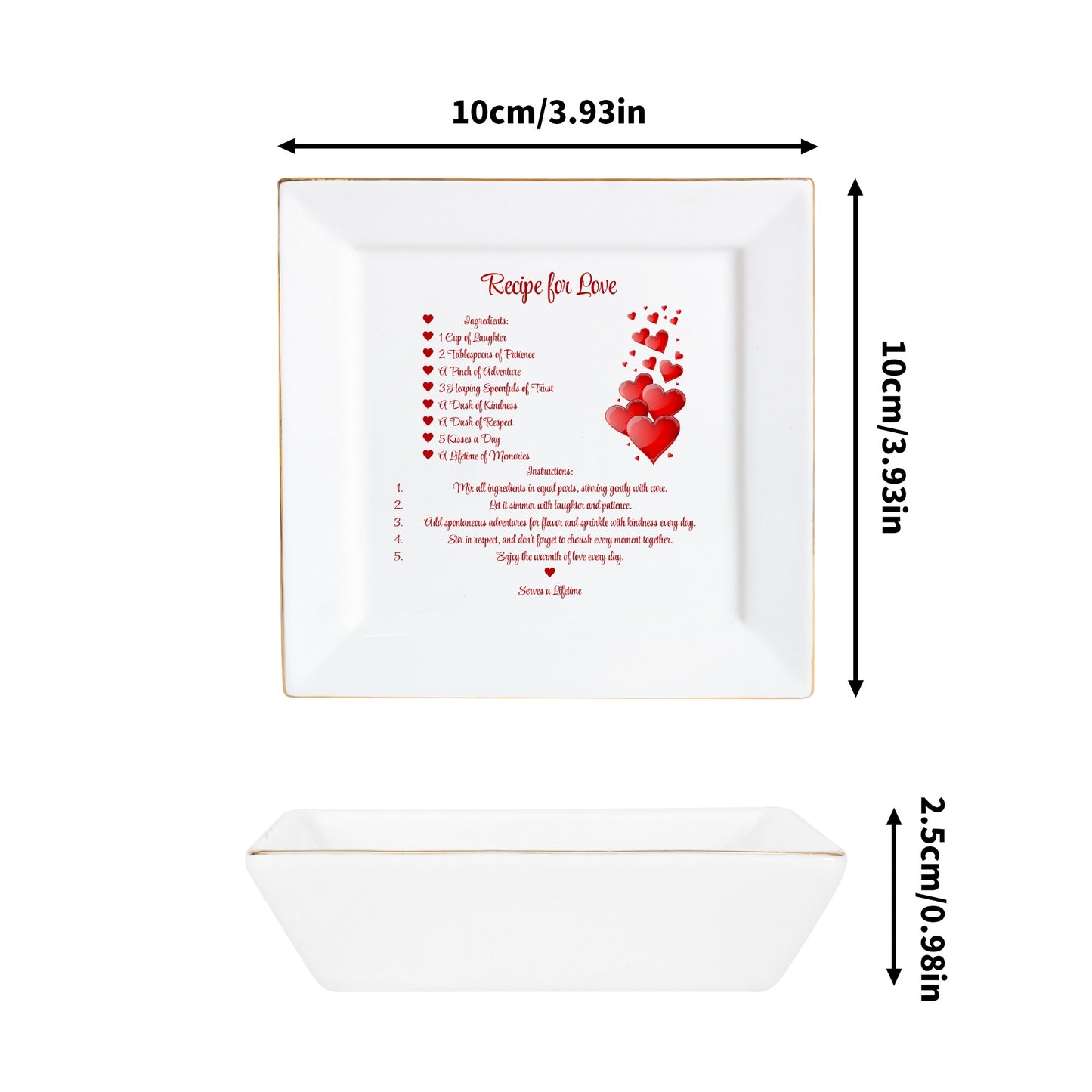 Ceramic Square Plates, Weddings Day Appetizers, Personalized Dinner Decor, Romantic Custom Plates, Table Setting Gift by popcustoms