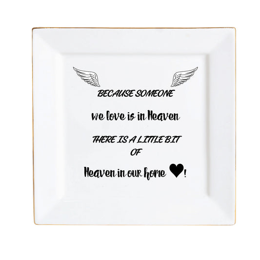 Ceramic Square Plates, Weddings Day Appetizers, Personalized Dinner Decor, Romantic Custom Plates, Table Setting Gift by popcustoms