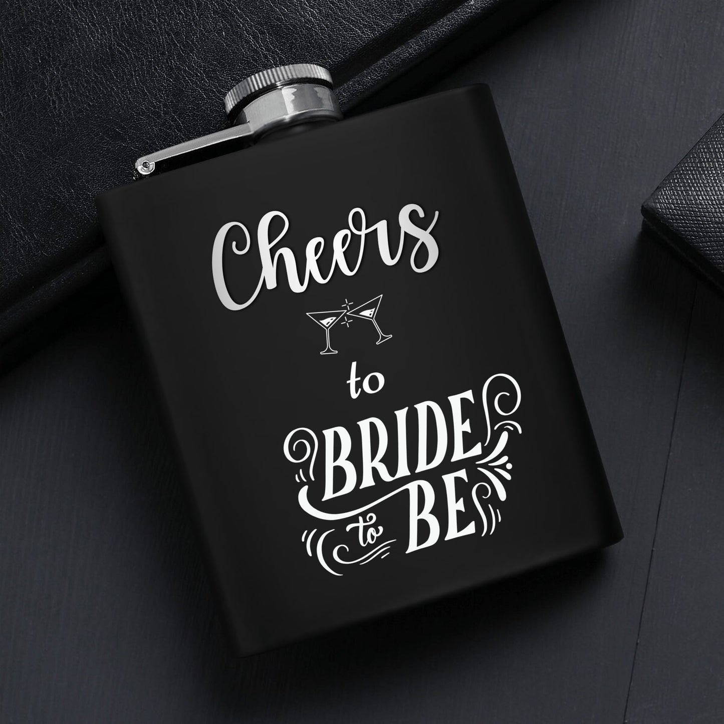 Cheers to the Bride-to-Be – Personalized Flask Gift Set for Bachelorette Party or Bridal Shower by popcustoms