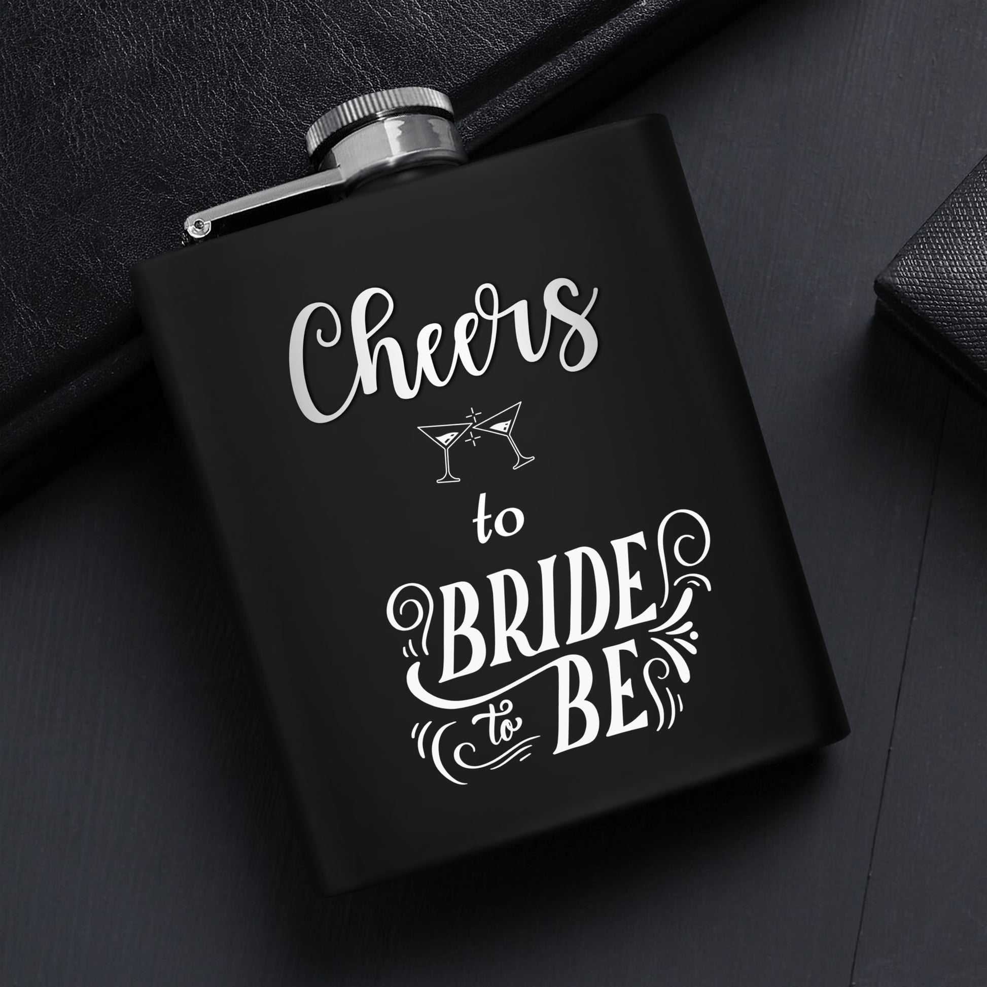 Cheers to the Bride-to-Be – Personalized Flask Gift Set for Bachelorette Party or Bridal Shower by popcustoms