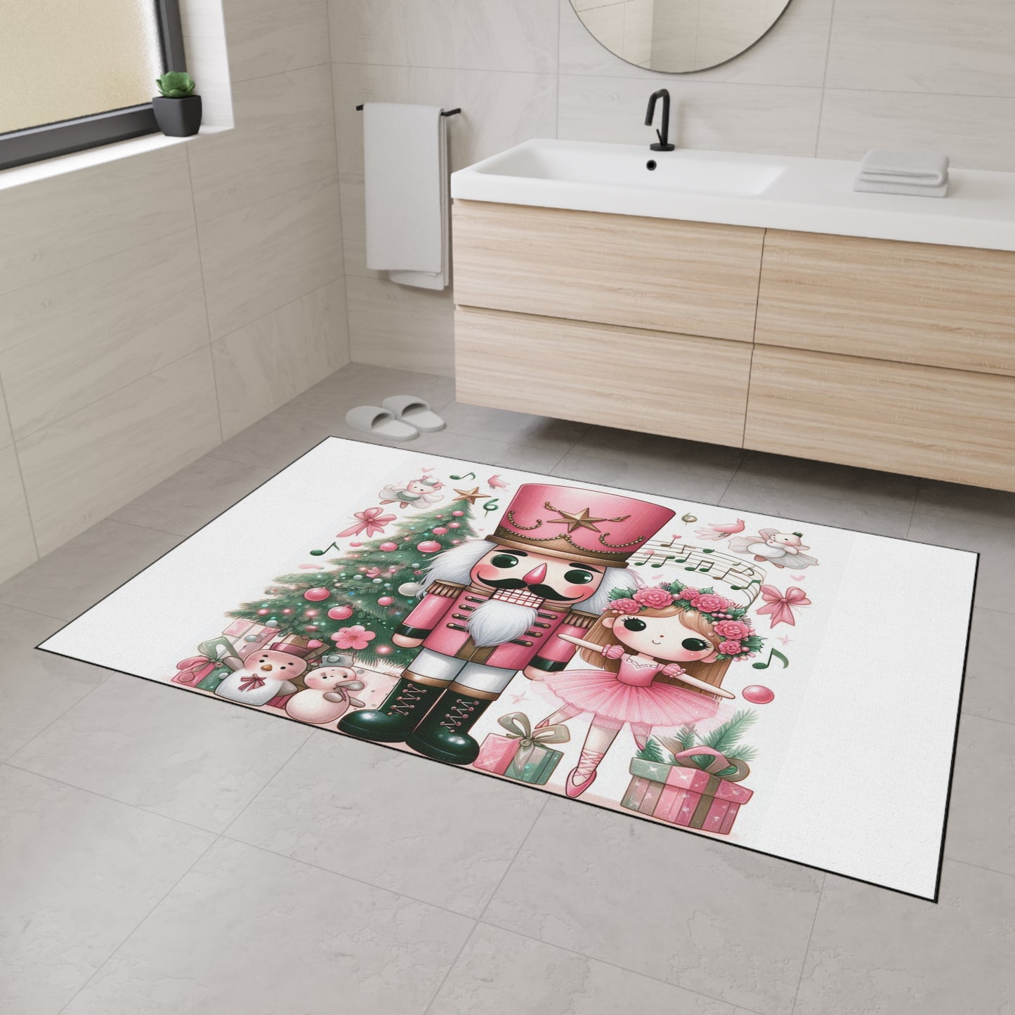 Nutcracker Floor Mat — Heavy Duty Holiday Rug by Printify