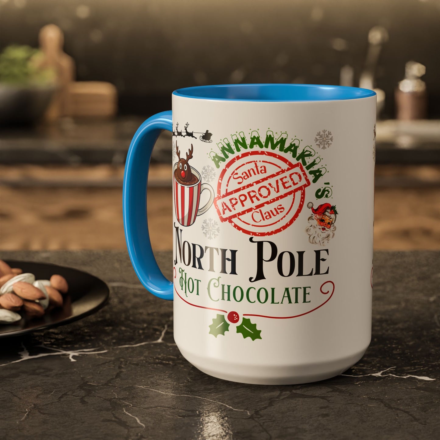 North Pole Hot Chocolate Mug — Santa Approved Holiday Coffee Cup (11oz/15oz) by Printify