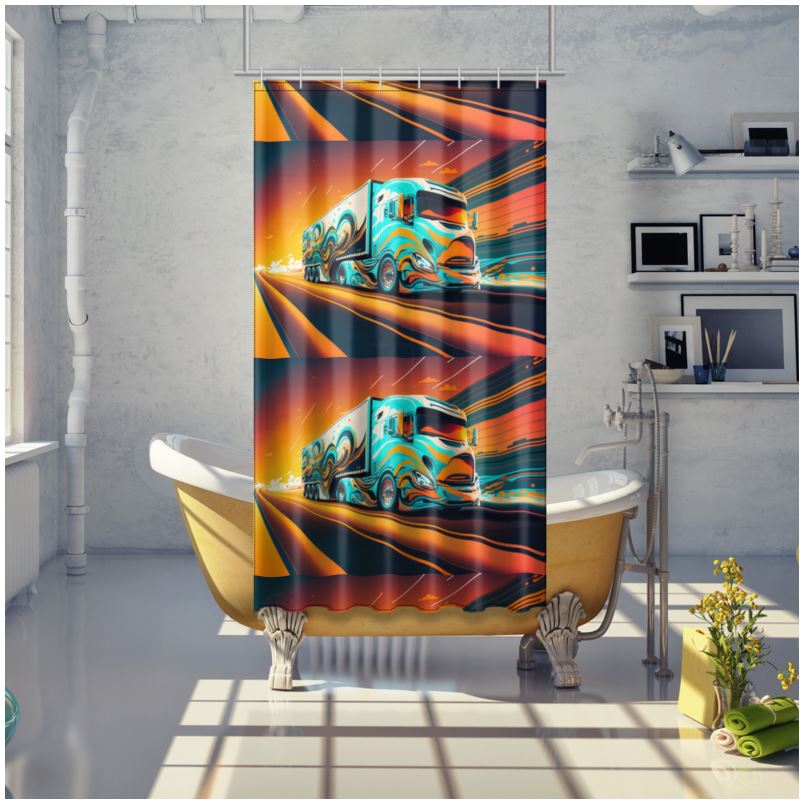 Shower Curtain Truck Contrado