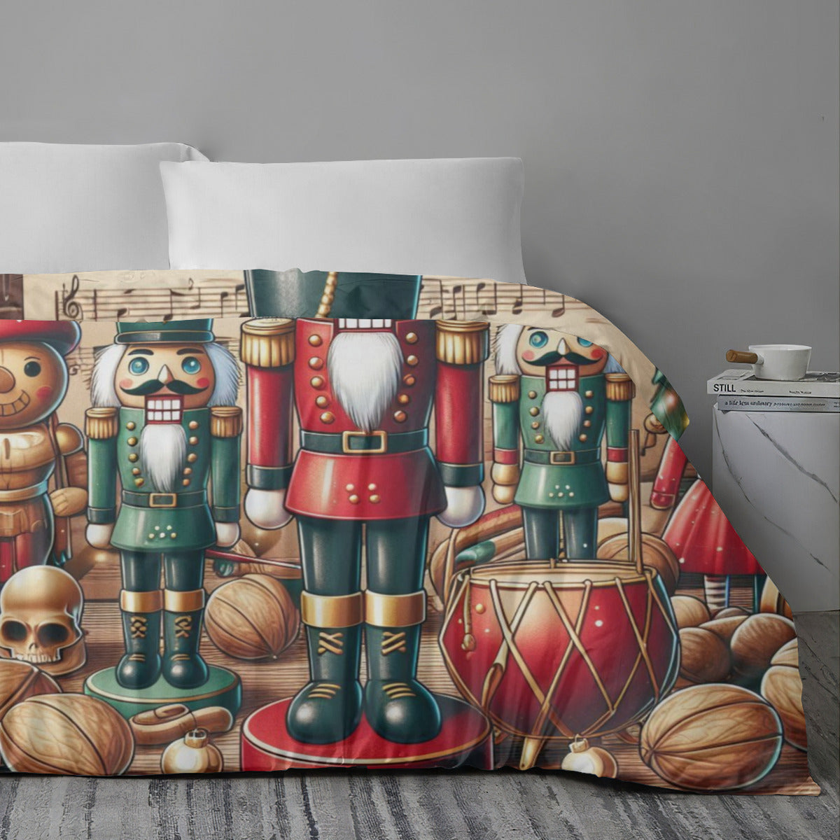 Nutcracker Christmas Quilt Cover Four-Piece Set by ChristmasLoving.Shop