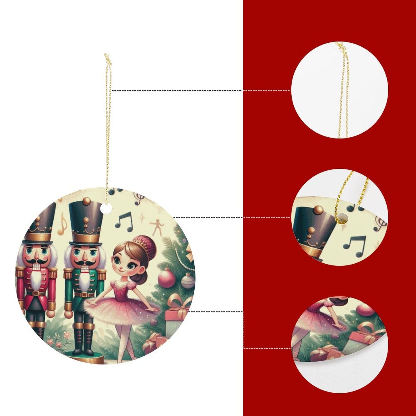 Round Ceramic Christmas Decorations by SALE-Personal Design