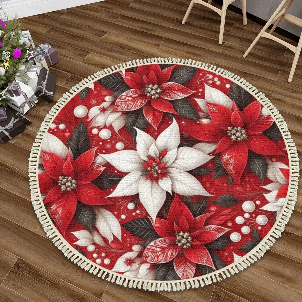 Multiple Sizes Round Area Rug with Tassels by My Store